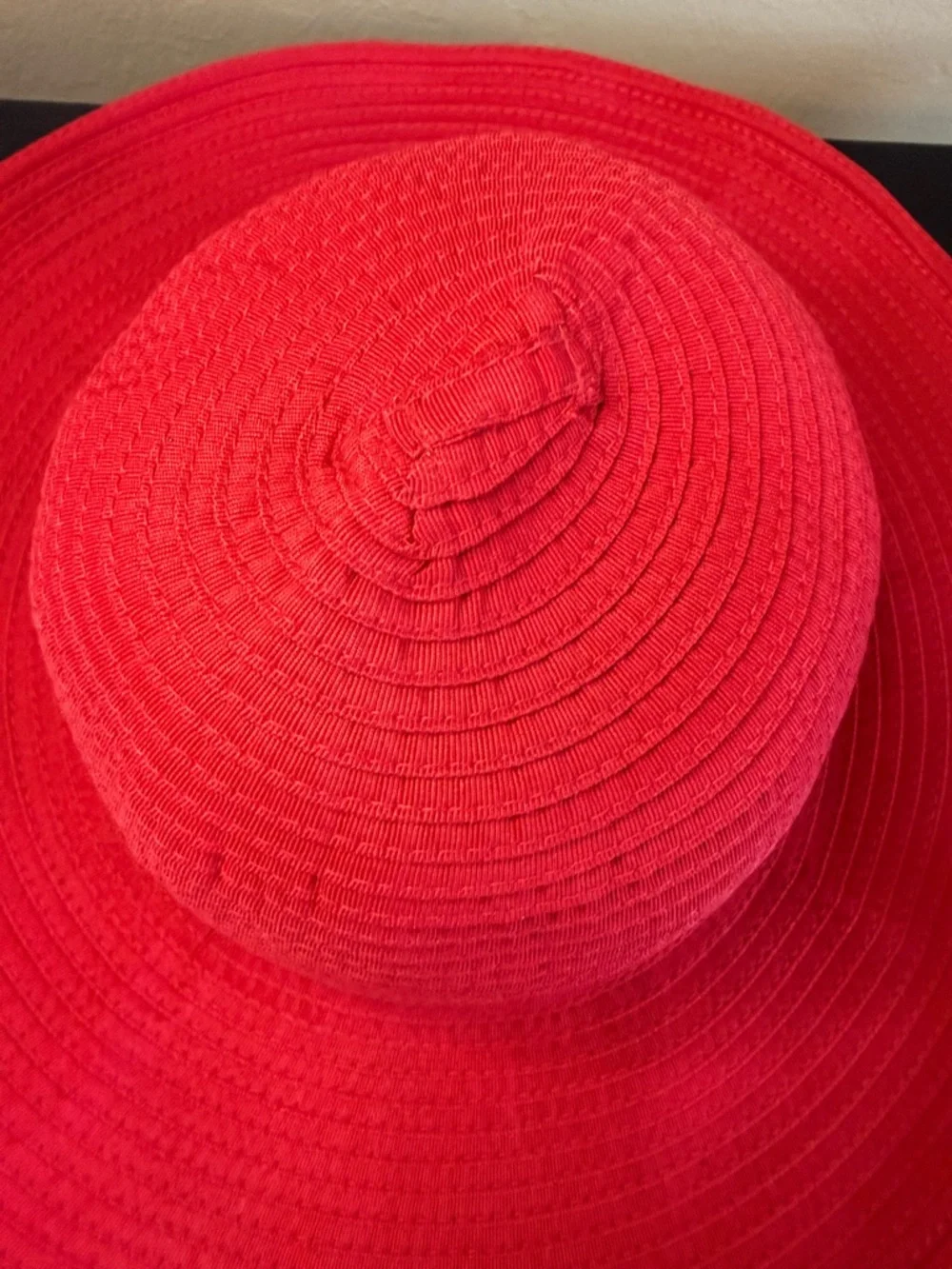 Women’s Packable Red Wide Brim Sun Hat One Size